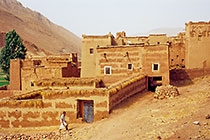 Man walking in front of kasba