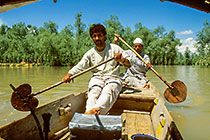 Men paddling on shikara
