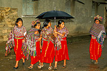 Indian women & girls with umbrella