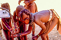 Himba children drinking water from landy(L) tap