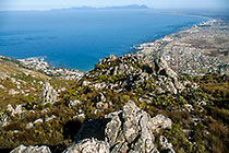 rocks & fynbos on Koegelberg mt + Strand & Gordon's Bay + False bay & Table mt