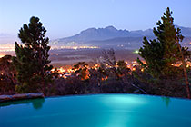 Cocagne views : Gordon's Bay + False bay + Table mountain : watsonia flowers + Gordon's bay + False Bay + Table mountain : pool + Helderberg mt at dusk