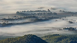 Grabouw valley + Groenlandberg mts under mist