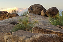 rocks at sunset