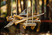 wood on swing