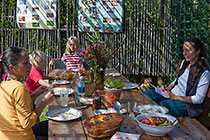 Petra & Roushanna at fynbos lunch at the nursery