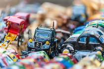 small cars made out of tin