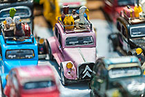 small cars made out of tin