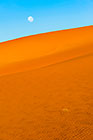 full moon over sand dune