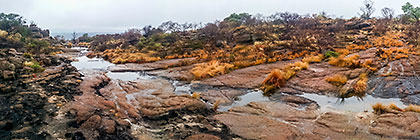 panorama | stream with pools | rock formation