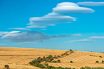 ufo clouds over wheat fields