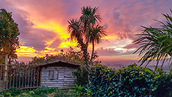 sunset over Hottentots Holland