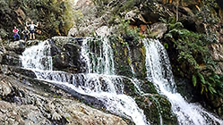 Enya, James & Lisa on top of waterfall