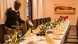 bringing wine on reception table
