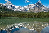mountain reflection in Waterfowl lake