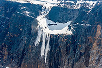 avalanche from Ghost glacier on Edith Cavell mountain