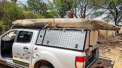 loading 4 m mokoro on ranger