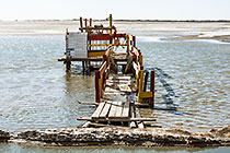 platform in tailing from where the waste water is pumped by for recycling