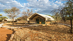 tented camp at environmental centre of Otjikoto nature reserve