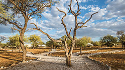 tented camp at environmental centre of Otjikoto nature reserve