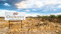 sign for Otjikoto nature reserve