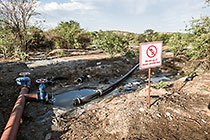 processing water canals to bassin