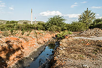 processing water canals to bassin