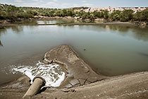 water flowing into old bassin