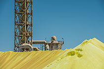 sulphur stock pile