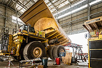 320T truck in workshop