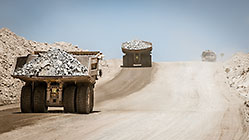 320 T trucks driving on road