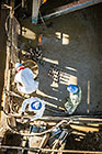 workers replacing layers inside rod mill