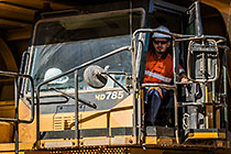 driver sitting in truck