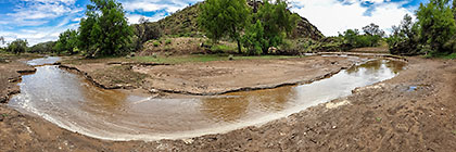 river overflowing in dam