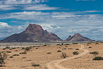 Spitzkoppe mountain in plain