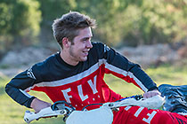 James on motobike