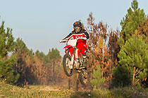 James on motobike