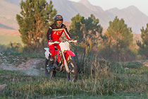 James on motobike