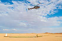 helicopter landing SkyTEM rig