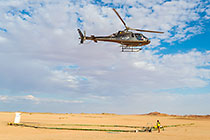 helicopter landing SkyTEM rig