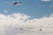 helicopter flying with SkyTEM rig