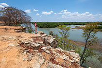 Lisa looking at Kunene river