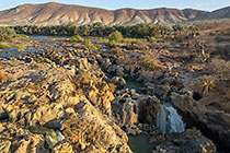 baobab trees on rocks near Kunene river in gorge