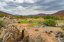 Himba village near natural spring