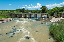 old bridge over river