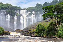 river & waterfall