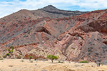 arid red mountain
