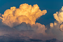 storm clouds at sunset