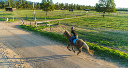 Enya riding Etosha horse