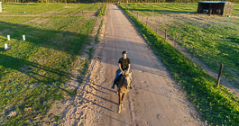 Enya riding Etosha horse